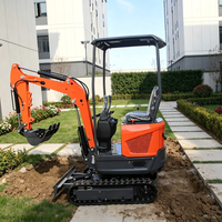 Mini-excavatrice sur chenilles portable QS-12J haute performance Koop, largement utilisée pour la rénovation paysagère et la construction d'infrastructure rurale