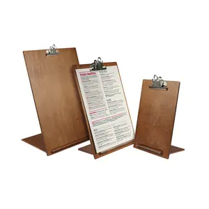 木质菜单剪贴板，带支架木质站立标志展示架