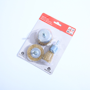 Kits de herramientas 3PCS Cepillo de alambre de limpieza de acero Rueda Pulido y desbarbado personalizado Cepillo de alambre resistente - Product Image 1