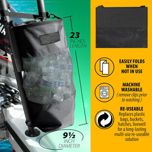 Fábrica personalizar logotipo personalizado pesca malla transpirable marino portátil bote de basura bolsa de basura reutilizable - Product Image 6