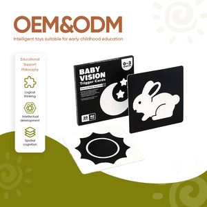 Vision Trigger Cards Black and White Sensory Toys Colorful Visual Stimulation <strong>Learning</strong> Educational <strong>Flashcard</strong> for Baby - Product Image 1