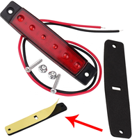 Feux externes de voiture LED 12V/24V 6 SMD LED Auto Car Bus Truck Lorry Side Marker Indicator Light Low Trailer Rear Warning Lamp