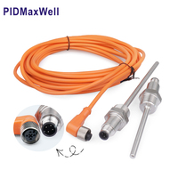 Capteur de température M12 PT100 RTD avec déconnexion rapide à 4 broches, sonde en acier inoxydable à 3 fils, résistance thermique étanche