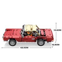 1: 10VINTAGE 280SL edisi statis Model mobil kota Vintage blok bangunan mobil olahraga dekorasi Model bata Puzzle anak-anak