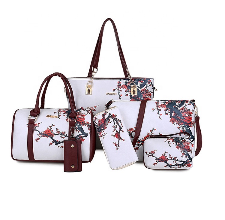 Sac A Main Femme 6 штук PU кожаная сумка-тоут сумка для женщин Роскошные ювелирные изделия Новые кеды с ручным принтом граффити; Стильная сумка через плечо набор бумажников