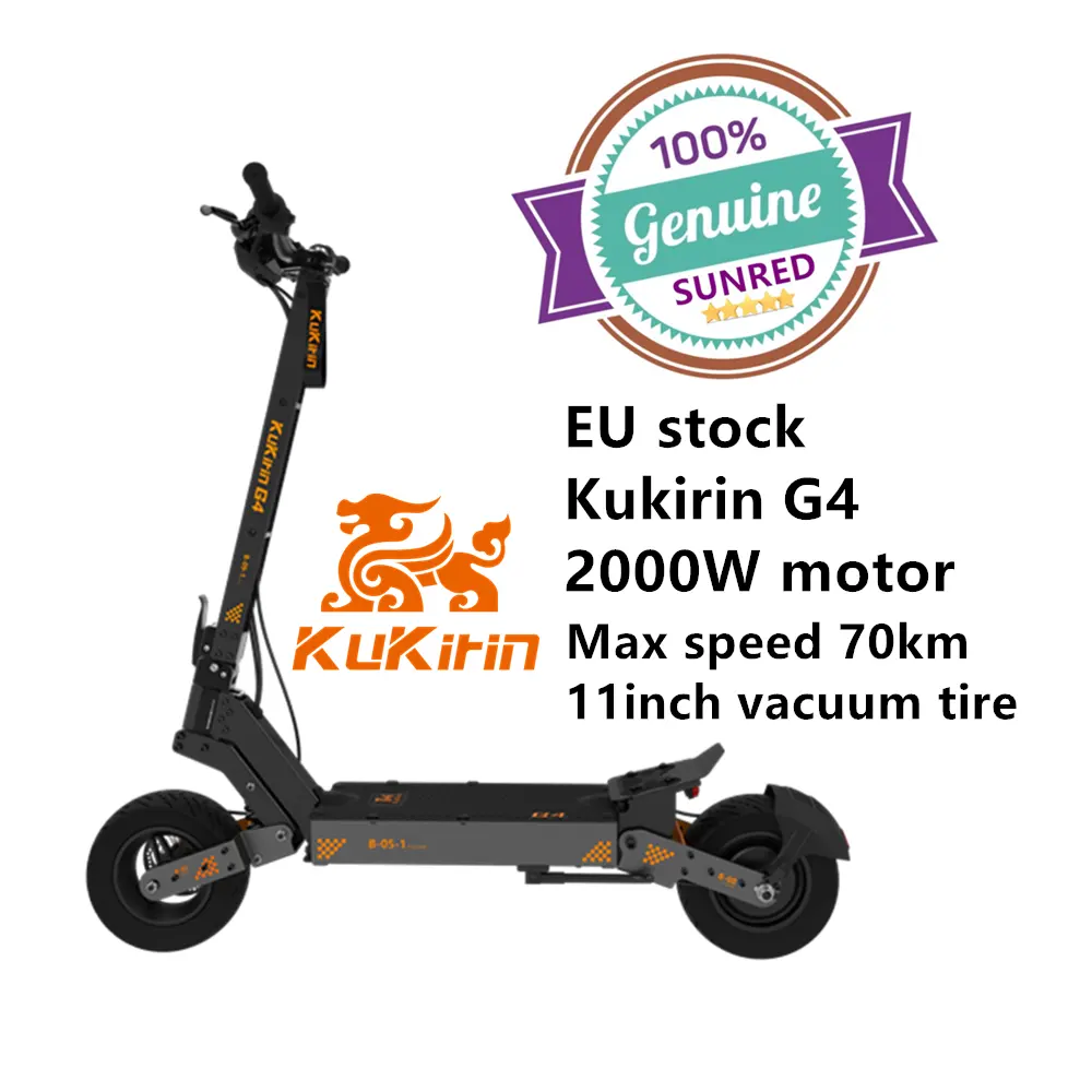 यूरोपीय संघ गोदाम 2023 नई kukirin G4 11 इंच वैक्यूम टायर 2000W 60V उच्च गति ई स्कूटर बंद सड़क लांग रेंज बिजली के स्कूटर