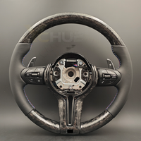 Volant sport M en cuir semi-cuir et fibre de carbone forgée à fond rond pour BMW F10 F20 F21 F30 F32 F36 M3 F80 M4 F82 M2 F87 X3 F25