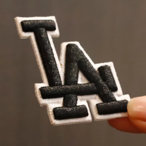 Custom Heat Press 3D Puff LA LOGO Emblemas de Segurança e Patch Bordado Patch Sew em Ferro em Vestuário Patches - Product Image 1
