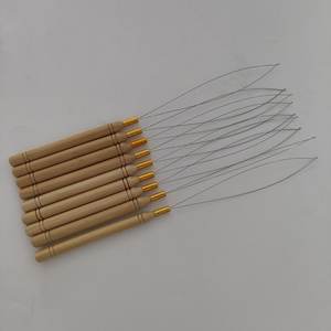 Awyqyh Hnw001 Móc Kim Tay Cầm Bằng Gỗ Micro Nhẫn Kéo Threader Vòng Tóc Mở Rộng Công Cụ Thương Mại - Product Image 4