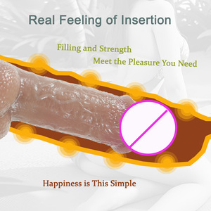 Consoladores de silicona líquida suave para parejas casadas, juguetes sexys, sensación realista agradable a la piel y pene de duplicación 1-1 - Product Image 3