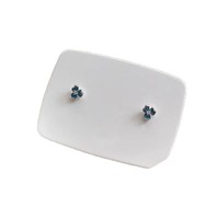 Anting Tusuk Bunga Iris Biru Kecil nan Indah untuk Wanita, Perhiasan Tindik Telinga Floral Serbaguna, Tidak Perlu Dilepas