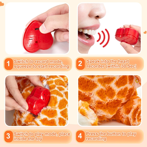 Giraffa con registrazione vocale con la registrazione vocale peluche peluche peluche dolce - Product Image 3