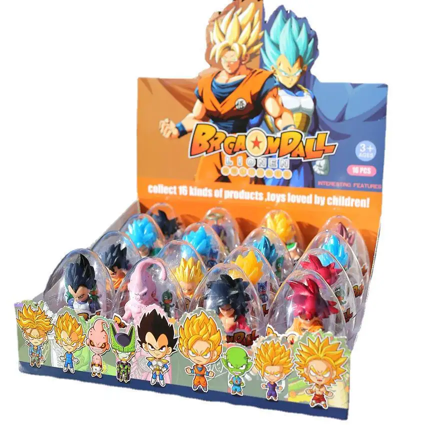 16ピース/セット6.5cmドラゴンボールフィギュア孫悟空ブロリブウ8cmガシャポンコレクション16アイテム超サイヤ人ミニドールギフト