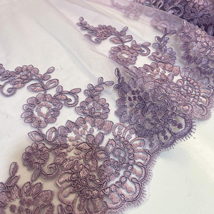 Màu Tím Hàng Mới Về Thêu Viền Ren DIY Wedding Veil Dress REN CÔ DÂU - Product Image 1