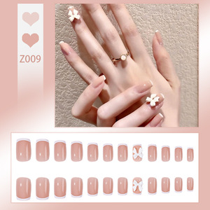 Nouveauté 2026 <span class=keywords><strong>Faux</strong></span> Ongles à Presser <span class=keywords><strong>de</strong></span> Luxe Faits Main, Design Papillon et Diamant, Formes Longues, Cercueil, Amande, Carrées, en ABS, 24 Pièces avec Colle à Ongles - Product Image 5