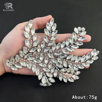 Nouveaux motifs floraux 3D faits main DIY, appliques de strass transparents personnalisées, strass en vrac, cristaux, feuilles, patchs en forme florale