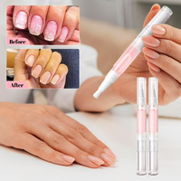 Stylo Huile pour Cuticules à la Vitamine E, Traitement Fortifiant et Stimulant la Croissance des Ongles, avec Pinceau Fin, Soin Réparateur des Ongles et des Cuticules, Huile Hydratante
