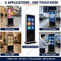 Kiosco Táctil de Pie con Pantalla LCD de 32-85 Pulgadas, Android, Táctil Capacitivo Infrarrojo de 10 Puntos, 1920x1080, Señalización Digital para Centros Comerciales, Hoteles, Metro