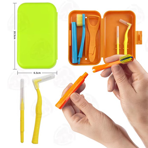 Kit de Cuidado Bucal Portátil para Viaje, Cepillo Interdental, Cepillo de Dientes, Palillos de Dientes con Hilo, con Estuche, OEM - Product Image 4