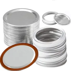 Food Grade Luchtdichte Regelmatige Mond 70Mm Brede Mond 86Mm Zilver Goud Aluminium Metalen Inblikken Deksels Mason Pot Deksels voor Inblikken