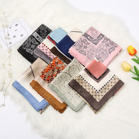 Écharpe longue florale personnalisée de style coréen polyvalente pour femme, foulard d'été professionnel