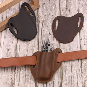 Handgefertigte Leder-Messerscheide Tasche zur Gürtelaufbewahrung für EDC Klappmesser Herren Cross-<span class=keywords><strong>Draw</strong></span> Linksseitige Trageweise Offene Oberseite - Product Image 3