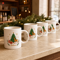 Tasses personnalisées, prix d'usine, tasses de Noël colorées pour impression, tasse à café en céramique blanche de haute qualité 11 oz pour sublimation