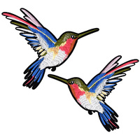 Patch brodé personnalisé en forme d'oiseau, personnalisé, en fer sur grue, colibri, Phoenix, vente en gros