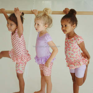 Robe de bain tutu à imprimé floral pour <span class=keywords><strong>fille</strong></span> avec logo personnalisé 2026, Rosie avec <span class=keywords><strong>short</strong></span> de legging, <span class=keywords><strong>maillot</strong></span> de bain tutu en gros - Product Image 5