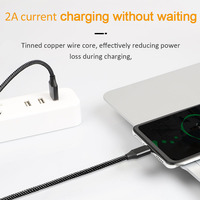 Factory Oem 1m 2m 3M Usb C Cable DE DATOS Nylon Tipo C Cable de carga rápida Placa de níquel 2,0 Usb a Tipo C Cable para teléfono móvil