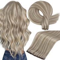 Cheveux russes vierges à 100 % les plus vendus, largeur 32 pouces, pour extensions de cheveux teints, cheveux humains bruts, trame Genius
