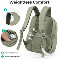 Sac à dos de voyage unisexe pour ordinateur portable 15,6 pouces, sac à dos d'étudiant |   Grande poche latérale pour gobelet de 40 oz, format bagage cabine, léger pour les trajets quotidiens