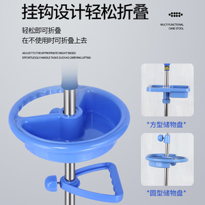 ขาตั้งน้ำเกลือแบบปรับได้ Hawbe พร้อมล้อและถาดสำหรับใช้ทางการแพทย์ - Product Image 4