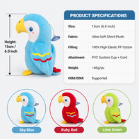 Jouet en peluche perroquet mignon de 7 pouces, rembourré en coton PP, pour enfants, décoration de la maison et de la voiture