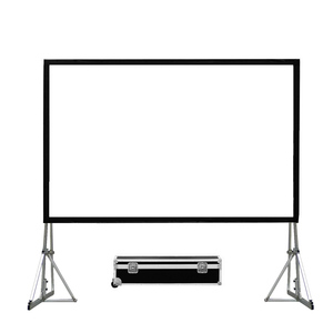 Lớn 220 250 300 350Inch 16 Bởi 9 Phía Trước Và Phía Sau Alr Nhanh Chóng Gấp Màn Hình Máy Chiếu Xách Tay Màn Hình Chiếu Nhôm Với Đứng - Product Image 2