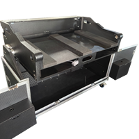 Flight cases hydrauliques personnalisés professionnels et durables AD-VENUE-S6L-32D avec espace 2U sous le plateau, support OEM