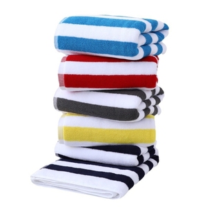 Telo da mare in cotone a righe di alta qualità stile <span class=keywords><strong>turchese</strong></span> senza sabbia filato morbido tinto per bagno piscina nuoto asciugamano da viaggio - Product Image 2