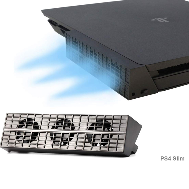 Temperature Control Cooling Fan for PS4 Slim Cooler Game Accessories for PlayStation4 PS4 Slim Game Console