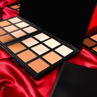 Palette de poudre pressée mate pour le contour du visage, maquillage en marque privée, 9 couleurs