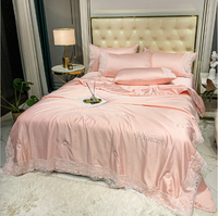 Ensemble de literie en soie 100% soie, brocart romantique, France, sans couture