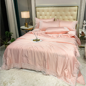 Bộ Chăn Ga Gối Lụa Thổ Cẩm Pháp Lãng Mạn 100% Lụa Liền Mạch - Product Image 4