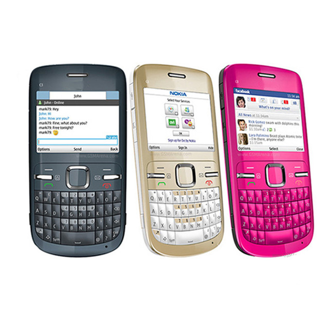 Free Shipping for NK C3 Super Cheap Original Factory Unlocked Simple Bar QWERTY Mobile Cell Phone by Post