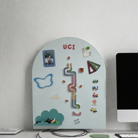 Tableau magnétique interactif pour enfants UCI, tableau blanc mural pliable, personnalisable, en feutre, matériau amovible, force magnétique puissante