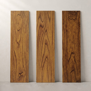 Carreaux de sol en porcelaine imitation bois mat rustique 150x600mm, couleur rouge, pour chambre, hôtel et café. - Product Image 3