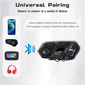 Fodsports M1-S PRO 10 Rider, Headset interkom sepeda motor bluetooth tahan air 2km - Product Image 5