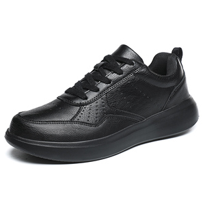 Chaussures de sport pour hommes personnalisées, légères, style décontracté, noires, pour la marche - Product Image 1