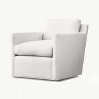 Meubles de salon modernes de luxe, coussins doux pour la détente et les loisirs, fauteuils pivotants rembourrés