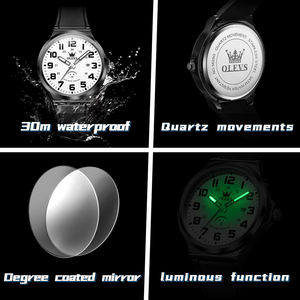 Montre à quartz de luxe OLEVS 5629 pour homme, avec logo personnalisé OEM, affichage semaine par semaine, étanche, design sportif, cadran à aiguilles, alliage 16 mm - Product Image 5