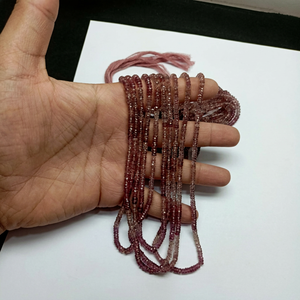 Perles de grenat de Malaya naturelles à facettes, taille Heishi, de 4,5 mm à 5,5 mm, pour la fabrication de bijoux, vente en gros - Product Image 1