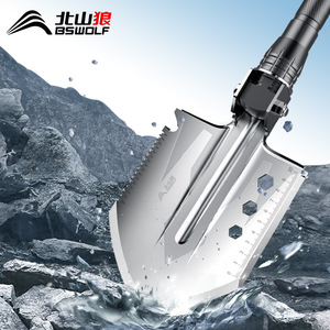 Multi Function Shovel Outdoor Survival Folding Manganese Steel Anti Slip D Grip Handle Extendable Pole Camping Fishing - Product Image 2